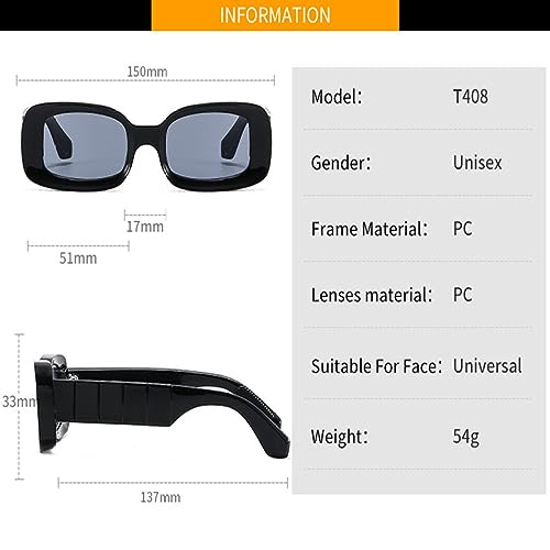 Lunettes de soleil carrées vintage femmes petit rectangle rétro hommes