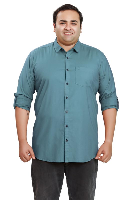 Image of BE ACTIVE Plus Size Lycra Cotton Satin for Men Shirts|| All Plus Size Men|| Cotton Stylish Full Sleeves Shirt for Men
