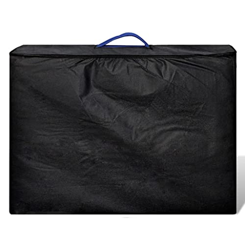 LNJXTVCQ Mesa de masaje plegable con 3 zonas, con marco de madera, bolsa de transporte ajustable, color azul, 186 x 68 cm