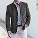 XDFVC Mens Suede Blazers Stand Collar Casual Vintage Button Down Sport Coat Fashion Single Breasted Five Buttons Suit Jacket