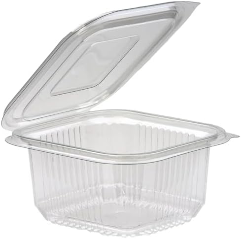 [500 Pack] Clear Plastic Hinged Take Out Containers Disposable ...
