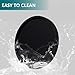 Silicone Bathroom Tray Round Vanity Tray Decorative Soap Holder Kitchen Countertop Organizer Coffee Table Decor for Candle, Perfume, Plant, 9 Inch, Black