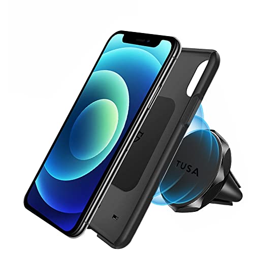 Image of Tusa Magnetic Car Phone Holder, Universal Air Vent Holder with 360 Degree Rotation (Black)