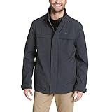 Dockers Men's Dwight Soft Shell Bib Jacket, Midnight Heather, Large