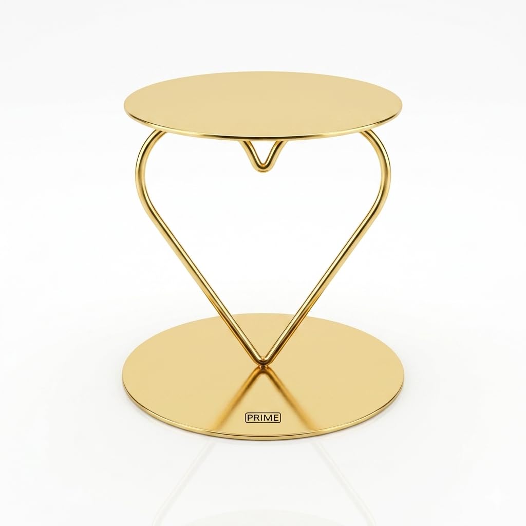 Heart Cake Spacer Stand - Silver & Gold -1