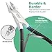 GREEN ESTETICA Cuticle Trimmer with Cuticle Pusher Stainless Steel Cuticle Cutter Sharp Blades Double Spring Cuticle Nippers for Nail Care (Black Nipper with Pusher)