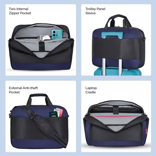 Image of HARISSONS Luminix Laptop Messenger Bag | 12L | Fits 15.6 inch Laptop | 1000D + Twill PU Coated Polyester | Business, Travel & Everyday Use | Durable, Organized & Professional