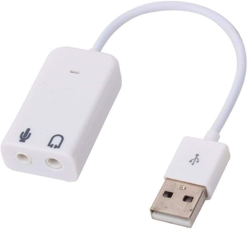 USB Sound Card | External Stereo Sound Card with 3.5 mm Headphone and Microphone Socket | 7.1 Channel Audio Adapter for PC, Laptop, Mobile