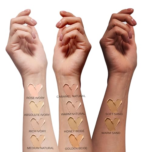 FACESCANADA All Day Hydra Matte Foundation With SPF 30 - Rose Ivory | 3-in-1 Foundation Moisturizer Sunscreen | Oil Free With Vitamin C | 0.85 Fl Oz/25ml