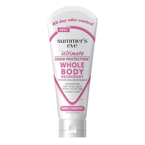 Summer's Eve Simply Sensitive Whole Body Deodorant for Women, Aluminum-Free