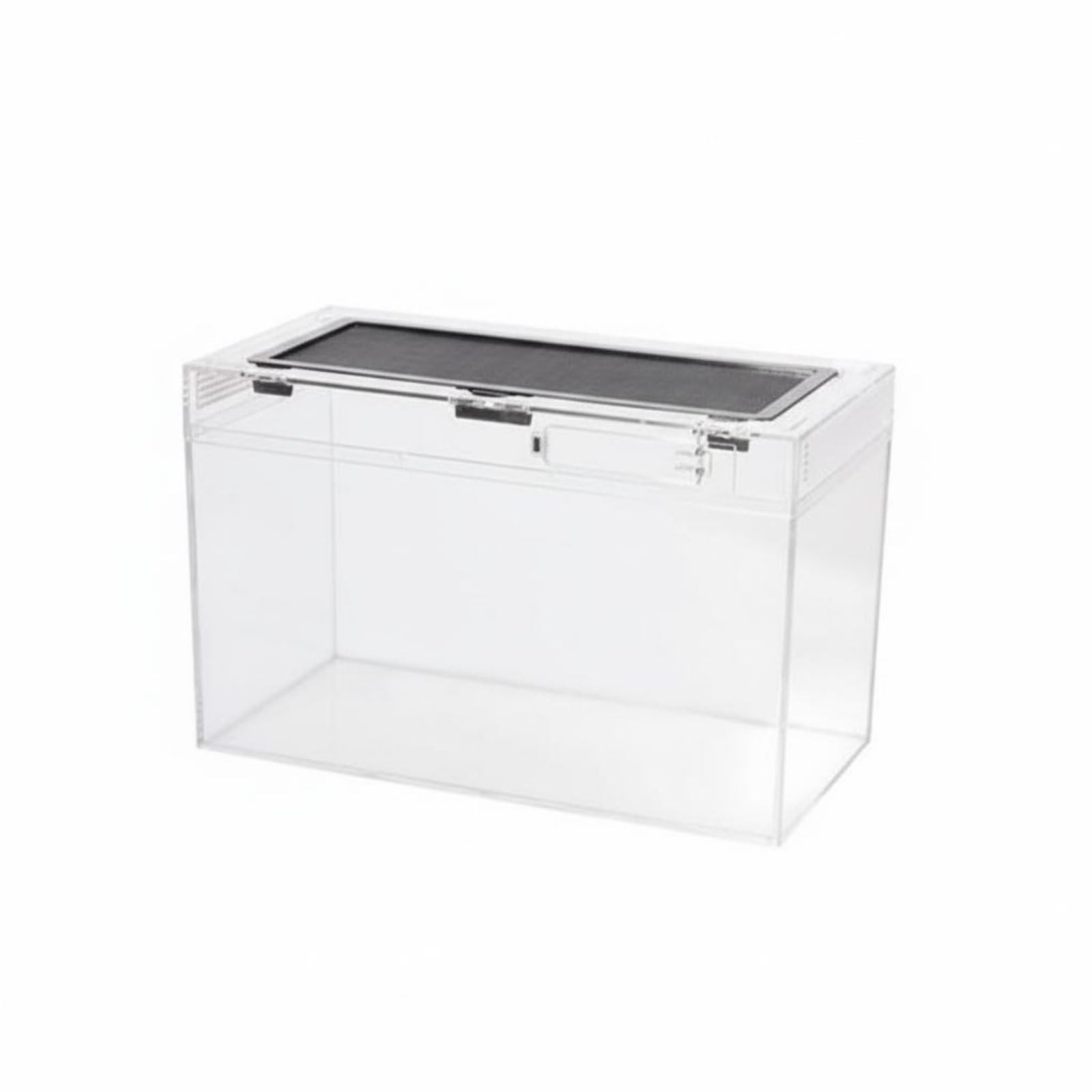 Terrario per Rettili Serbatoio Vasca Gabbia Habitat con Corpo Trasparente Panoramico Coperchio a Rete Ventilata Antifuga con Chiusura Facile, style to 1