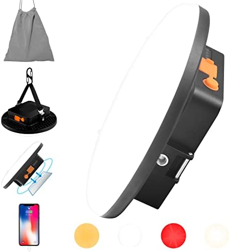 Portable Camping Lights, Camping Lantern Rechargeable, 9900mAh Power Bank LED Tent Light, 2000 Lumen Outdoor Work Light with Magnet for Emergency, Power Cuts, Fishing, Hiking and More