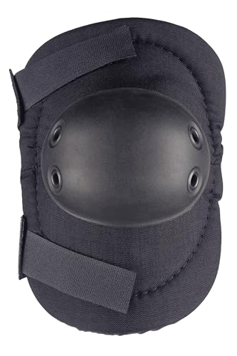 Safariland ALTA 53010.00 AltaFLEX Elbow Protector Pad, Black Cordura Nylon Fabric, AltaGrip Fastening, Flexible Cap, Round, Black (One Pair)