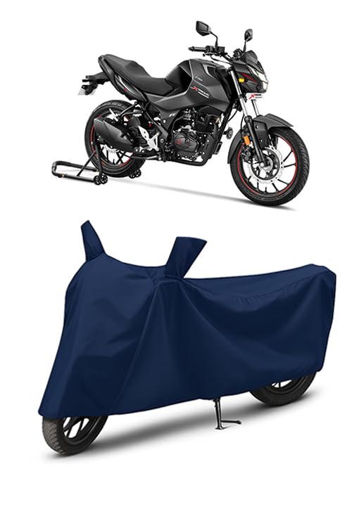 Image of Waterproof Bike Cover for Hero Xtreme 160 | All Weather Protection from Rain, Dust, UV Rays & Scratches with Mirror Pockets & Buckle Belt | Xtreme 160 Bike Cover