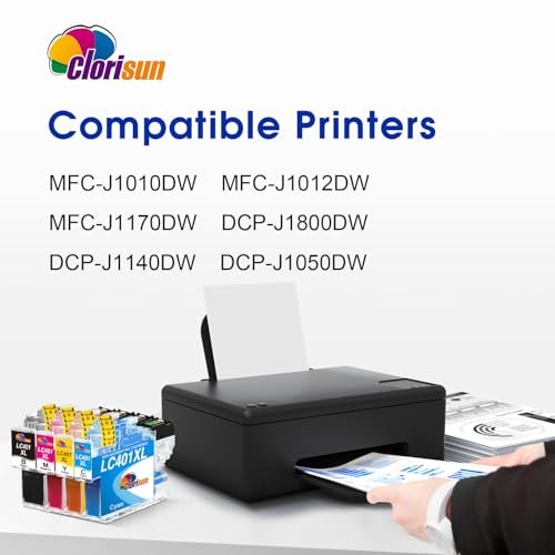 Image of LC401XL LC401 MFC-J1010DW Ink Cartridges for Brother Printer MFC J101DW