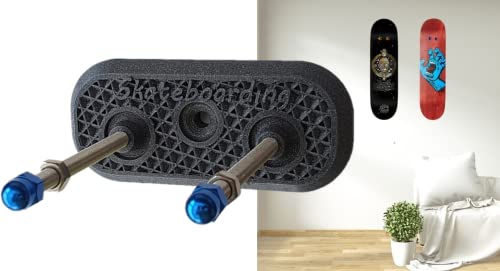 Skateboard Wandhalterung - Skateboard Board Display - Longboard Deck Wandhalter (Blau) Cover