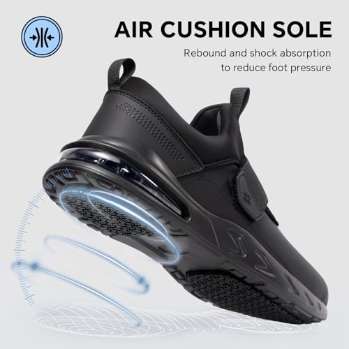 SPIEZ Waterproof Slip-Resistant Work Shoes for Men Women, Non-Slip Oil-Resistant Slip-On Sneakers for Kitchen, Hospital, Nurse, Chef, Food Service,Hombre Zapatos de Trabajo,US 4.5-13.54