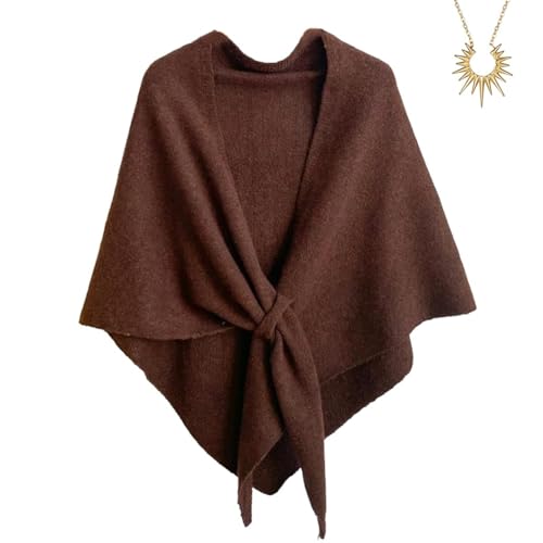 Women's Solid Color Scarf, Casual Soft Comfortable Shawl for Daily Wear, Pashmina Shawl Wraps Knitted Cardigan