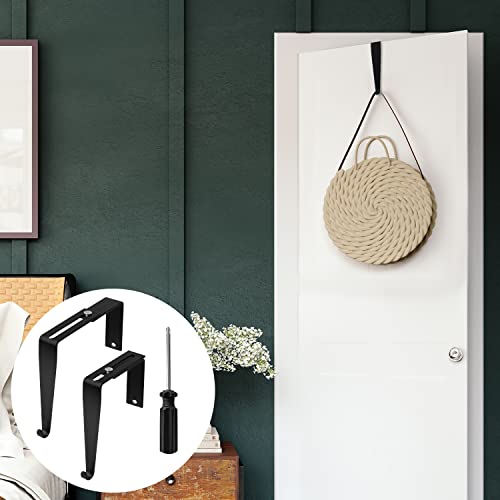 12Pcs Adjustable Cubicle Wall Hangers, Metal Cubicle File Hooks Cubicle Picture Hangers With A Cross Screwdriver Universal Partition Hanger Set For Panels Of 1.37-3.5Inch Thickness (Black) #TOP6