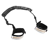 Fabater Diving Lanyard, 6mm TPU Spring 9.8ft Anti Lost Coiled Lanyard, Elastic Underwater Hand Rope with Heat Shrink Protective Sleeve for Diving Surfing Snorkeling Drifting