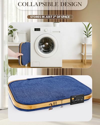 Image of Laundry Hamper with Wheels, 110L Large Clothes Hamper with Removable Inner Bag, Collapsible Dirty Clothes Basket for Dorm, Rolling Dirty Clothes Basket for, Bedroom, Bathroom, Laundry Room