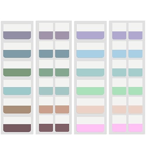 Image of 360 Pcs Sticky Index Tabs, Colored Book Sticky Tabs for Notebooks, Repositionable Page Tabs for Notebooks File Classification,12 Colors (1 Inch, 1.8x1 Inch)