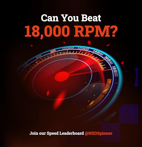 Image of NSD Essential Crystal Spinner Gyro Ball | Grip Strengthener for Forearms, Wrist & Hands | String Start Design, Up to 18,000 RPM | Portable Wrist Trainer & Workout Equipment | Ideal for Desk Workers, Athletes & Musicians