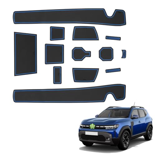 Ruiya Compatible avec Dacia Duster 3 2024 2025 2026 Tapis Anti-dérapants, Tapis Antidérapant en Caoutchouc Couture de Porte Antidérapant Tapis Dacia Duster...