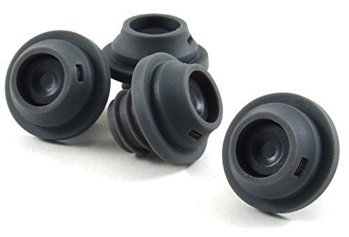 Le Creuset Wine Pump Replacement Stoppers, Set of 4, Black