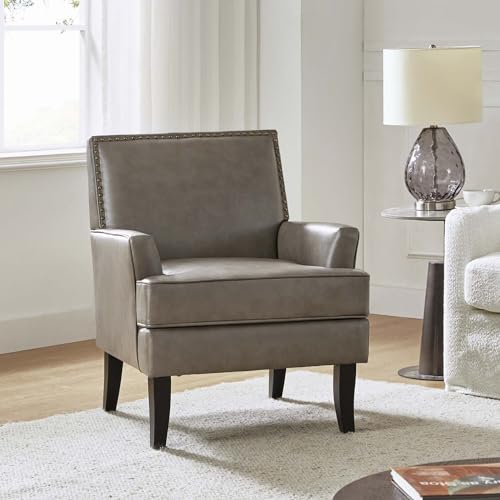 Sillón Moderno Piel Sintética Gris miniatura 1