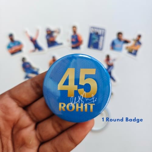 Image of TenorArts Gift Box Merchandise - 5x7 Inches Laminated Photo Frame,1 Keychain, 1 Badge, 4 4x6 inches Posters, Shapecut Stickers - 5 items in 1 Box | Perfect for Gifting Cricket Fans
