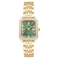 gold band-green dial