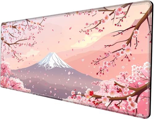 Image of Gaming Mouse Pad 24x48 Desk Mat Large Mousepad Cherry Blossom Desk Pad Giant Full Mouse Mat XXXL Computer Mat for Protector Desktop Wireless