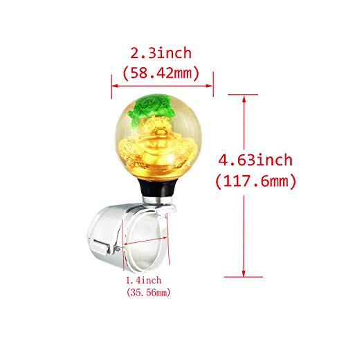 Abfer Steering Wheel Spinner Knob Car Assist Grip Helper Round Control Turning Driving Ball Unique Brody Suicide Knob Fit Most Vehicle Boat Truck #TOP1