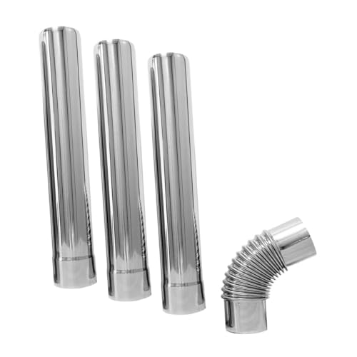 KITANDOVE 3piezas Tubo De Ventilación De Acero Inoxidable Para Calentadores De Gas Kit Conector Tubo Recto Compatible Con Chimeneas Diseño Práctico y Duradero Para Evacuación De Humo
