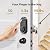 Keyless Entry Door Lock Deadbolt with Handle Set - Arpha 100 Code Smart Fingerprint Door Lock with App Control, Anti-Peeping Password Auto Locks, One Time Code, Zinc Alloy Black
