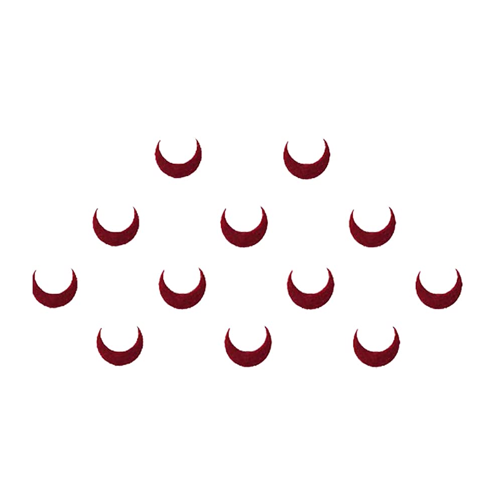 Comet Busters Small Moon Maroon Bindi (8mm) (BIN469)