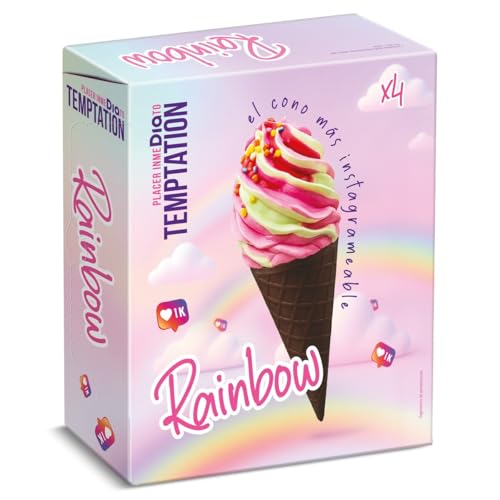 Helado cono arcoiris Dia Temptation 4 x 71 g