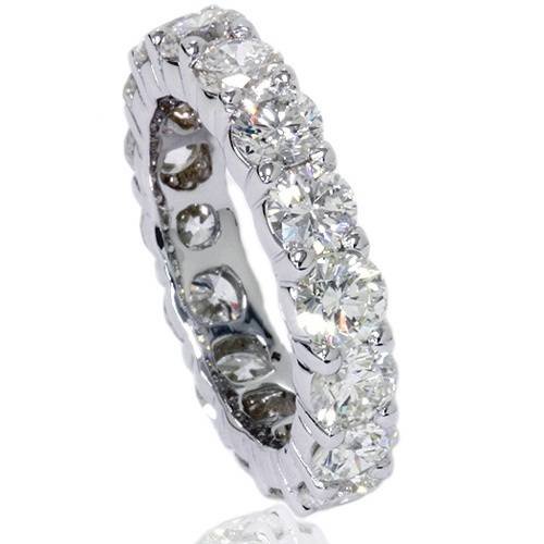 P3 POMPEII3 5ct Prong Diamond Eternity Ring 14K White Gold Wedding Band2