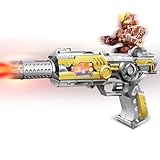 Trokiomi Light Up Toy Gun with Sound Effects & Spray - Unique Barrel Telescopic Action - Ideal Halloween Christmas Birthday Gift (Batteries Not Included)
