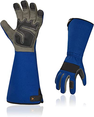 Vgo... Garening Gloves Men Long Sleeves in Leather with Touchscreen