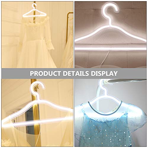 Placa de luz neon LED Amosfun em forma de suspensório de roupas com placas de neon decorativas para
