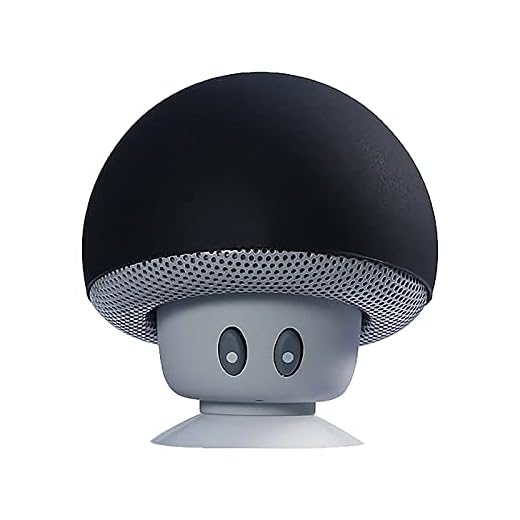 D-Rings Bärbar Bluetooth-högtalare, trådlös stereo bärbar boombox, trådlös högtalare med svampsugkopp och mikrofon för utomhusbruk, bil, dusch, kök, kontor, simning blå (E)