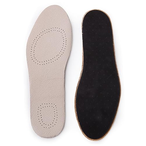 FRCOLOR 1 Pair Leather Insoles Sports Insoles Sports Shoe Pads Cowhide Insoles Breathable Insoles