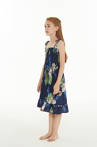 Image of Matchable Family Hawaiian Luau Men Women Girl Boy Clothes in Pineapple Garden Navy