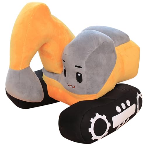 Oreiller de tracteur en peluche avec peluche camion peluche excavatrice