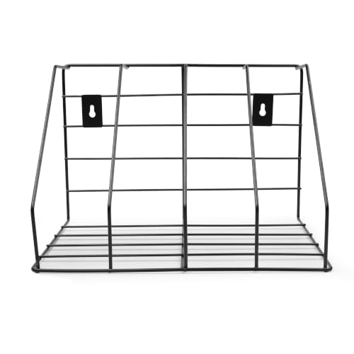 Image of Zepdos Triangle Newspaper and Magazine Stand, Newspaper Rack, File Racks, Holder Desktop Iron Book Rack, Document Storage Rack for Table Office, Tabletop Desk File Organizer (4 Slot File Rack (Black))