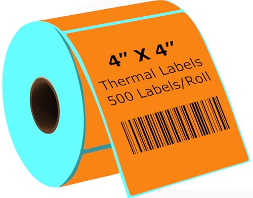 Étiquettes d'expédition thermique orange pour l'organisation de votre atelier