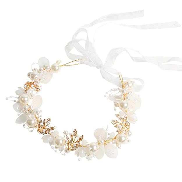 Whimsical Crystal Pearl Hair Flower Girl Headband Princess Tiara for Kids Girls Women Bridal Floral Tiara Hairband for Wedding Party Dress Up Hair Accessories Whimsical Crystal Pearl Hair Flower Girl Headband Princess Tiara for Kids Girls Women Bridal Floral Tiara Hairband for Wedding Party Dress Up Hair Accessories