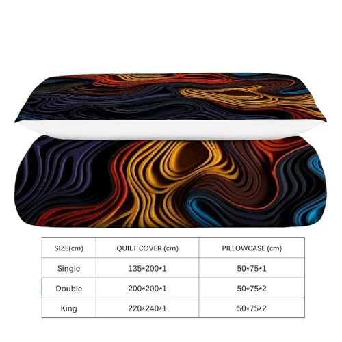 Parure de lit microfibre avec fermeture éclair pratique 135x200